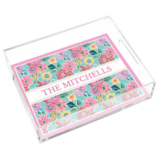 Country Garden Lucite Tray
